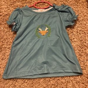 Busy bees smocks deer shirt